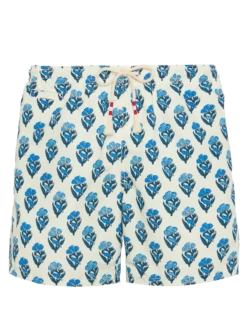 MC2 Saint Barth Mid-length Swim-shorts Caprese With Flower Print