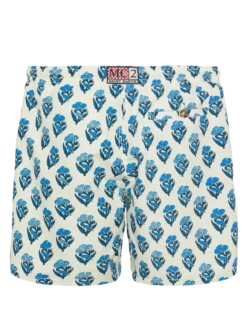 Alternative view of MC2 Saint Barth Mid-length Swim-shorts Caprese With Flower Print