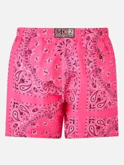Alternative view of MC2 Saint Barth Man Swim Shorts With Pink Bandanna Print
