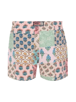 Alternative view of MC2 Saint Barth Mid-length Swim-shorts Caprese Jr With Flower Patch Print