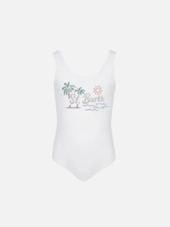 MC2 Saint Barth Cara One-piece Swimsuit With St. Barth Sunset Rhinestone Design