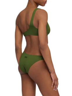 MC2 Saint Barth Celestine Lido Military Green Bikini With One-shoulder Bralette Top And Classic Briefs 11 MC2 Saint Barth Celestine Lido Military Green Bikini With One-shoulder Bralette Top And Classic Briefs -MC2 Saint Barth Store UID CELE00100019H WOMAN TOPBIKINI GREEN PLAINCOLOR 0 3