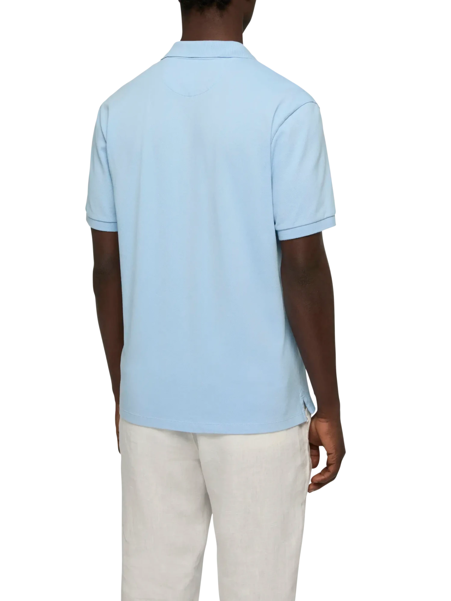 MC2 Saint Barth Light Blue Cotton Piquet Buttonless Polo Shirt Charles 5 MC2 Saint Barth Light Blue Cotton Piquet Buttonless Polo Shirt Charles - Image 3