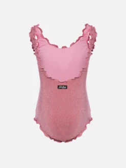 Alternative view of MC2 Saint Barth Girl Lurex One Piece Swimsuit Clio With Contrast Frill