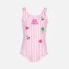 MC2 Saint Barth Clio One-piece Swimsuit With Pink Striped Print 2 MC2 Saint Barth Clio One-piece Swimsuit With Pink Striped Print -MC2 Saint Barth Store UID CLIO00104202H GIRL ONEPIECE PINK 01