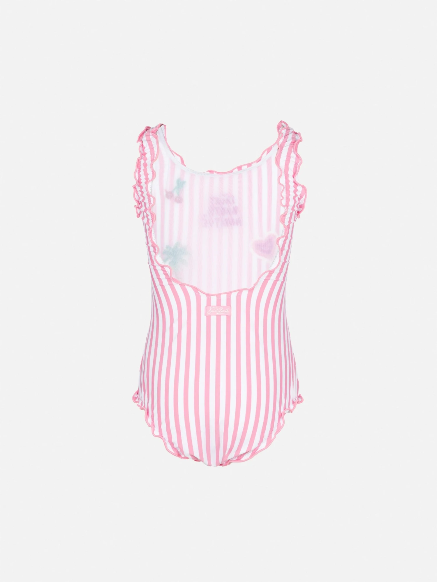 MC2 Saint Barth Clio One-piece Swimsuit With Pink Striped Print 4 MC2 Saint Barth Clio One-piece Swimsuit With Pink Striped Print - Image 2