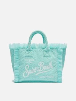MC2 Saint Barth Colette Sponge Water Green Zebra Embossed Terry Handbag