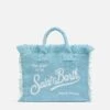 MC2 Saint Barth Colette Linen Light Blue Handbag -MC2 Saint Barth Store UID COL001800318H ACCESSORY BAG BLUE 1