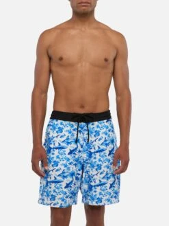 MC2 Saint Barth Comfort Surf Swim Shorts With Sharks Print | AI CO-CREATED DESIGN BY RICKDICK - POWERED BY RED-EYE 10 MC2 Saint Barth Comfort Surf Swim Shorts With Sharks Print | AI CO-CREATED DESIGN BY RICKDICK - POWERED BY RED-EYE -MC2 Saint Barth Store UID COM000201024H MAN SWIMSHORT WHITE TOILEDEJOUY AIBYRICKDICK 1