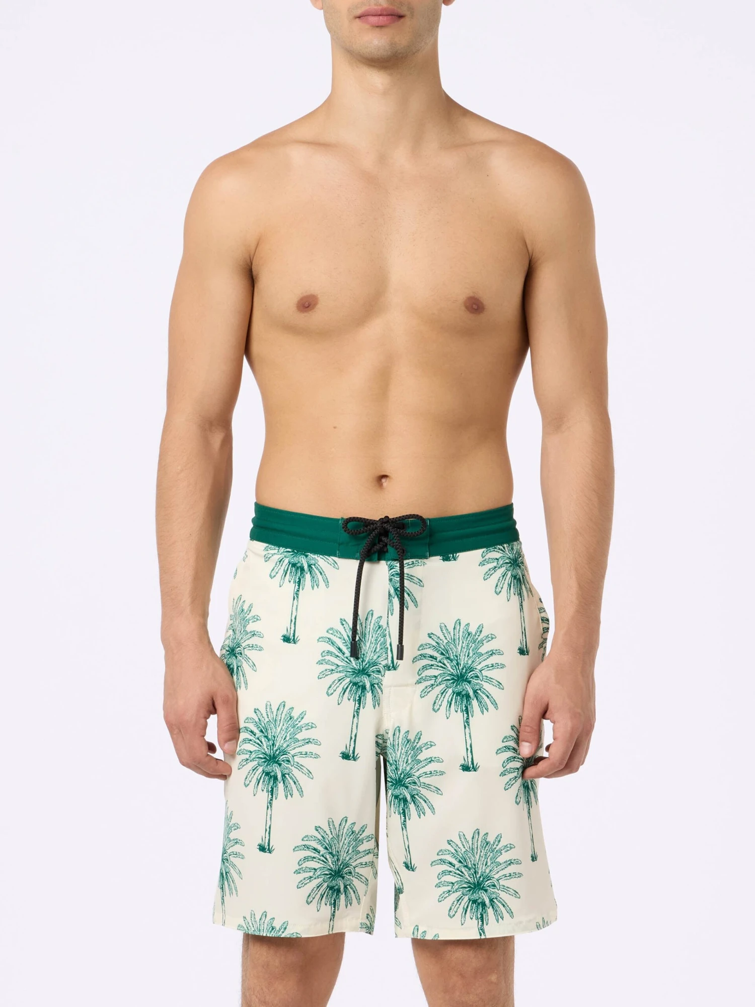 MC2 Saint Barth Long Stretch Comfort Surf Swim Shorts With Palm Print 5 MC2 Saint Barth Long Stretch Comfort Surf Swim Shorts With Palm Print - Image 3