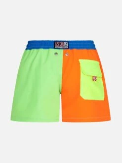 Alternative view of MC2 Saint Barth Boy Comfort Multicolor Swim Shorts
