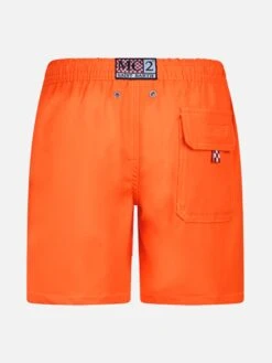 Alternative view of MC2 Saint Barth Boy Comfort Swim Shorts With Stai Calmo Lo Dici Al Mare Embroidery
