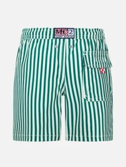 Alternative view of MC2 Saint Barth Boy Comfort Swim Shorts With Forte Dei Drammi Embroidery | INSULTI LUMINOSI SPECIAL EDITION