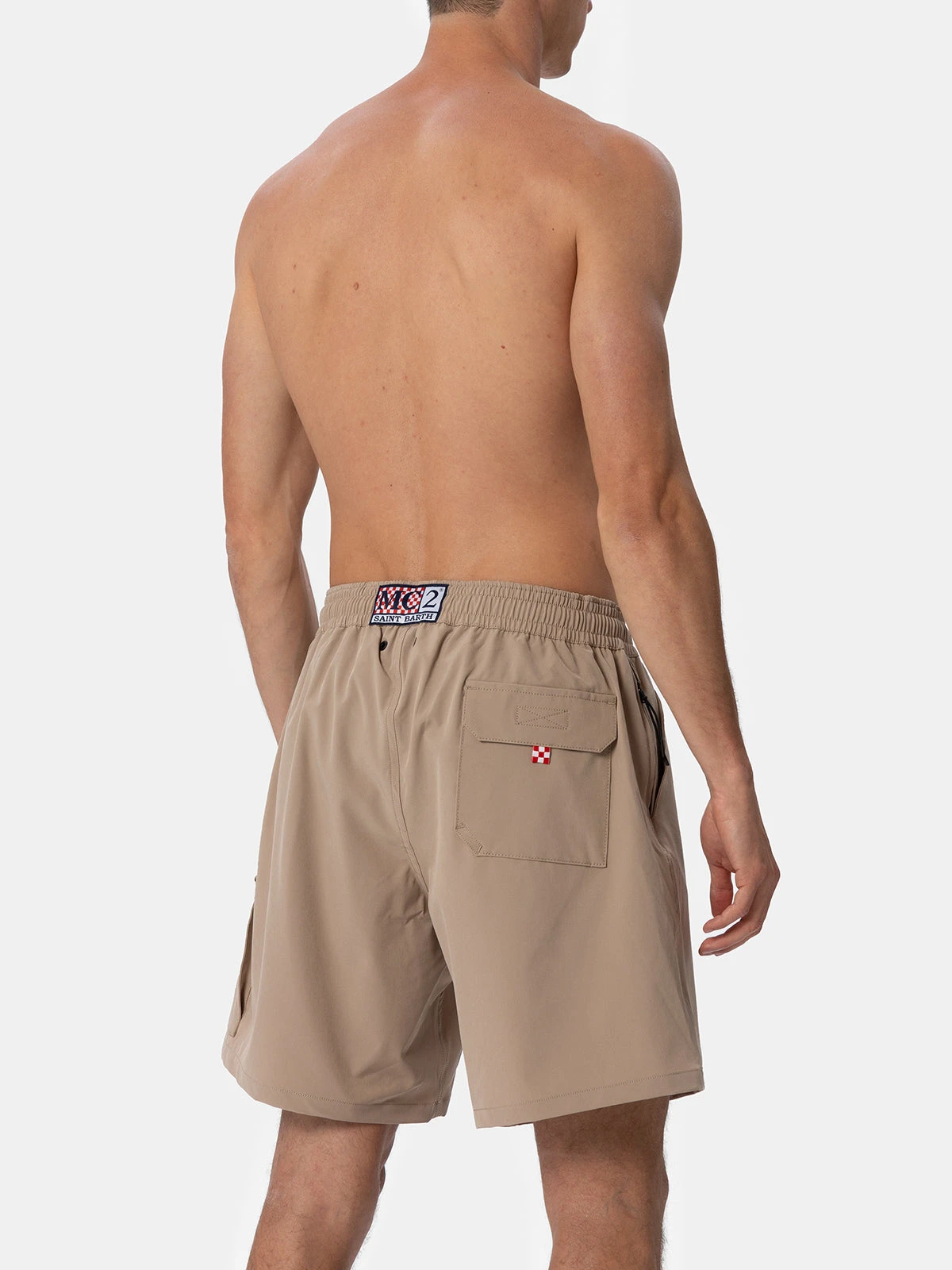 MC2 Saint Barth Beige Classic Stretch Comfort Travel Swim Shorts 7 MC2 Saint Barth Beige Classic Stretch Comfort Travel Swim Shorts - Image 5