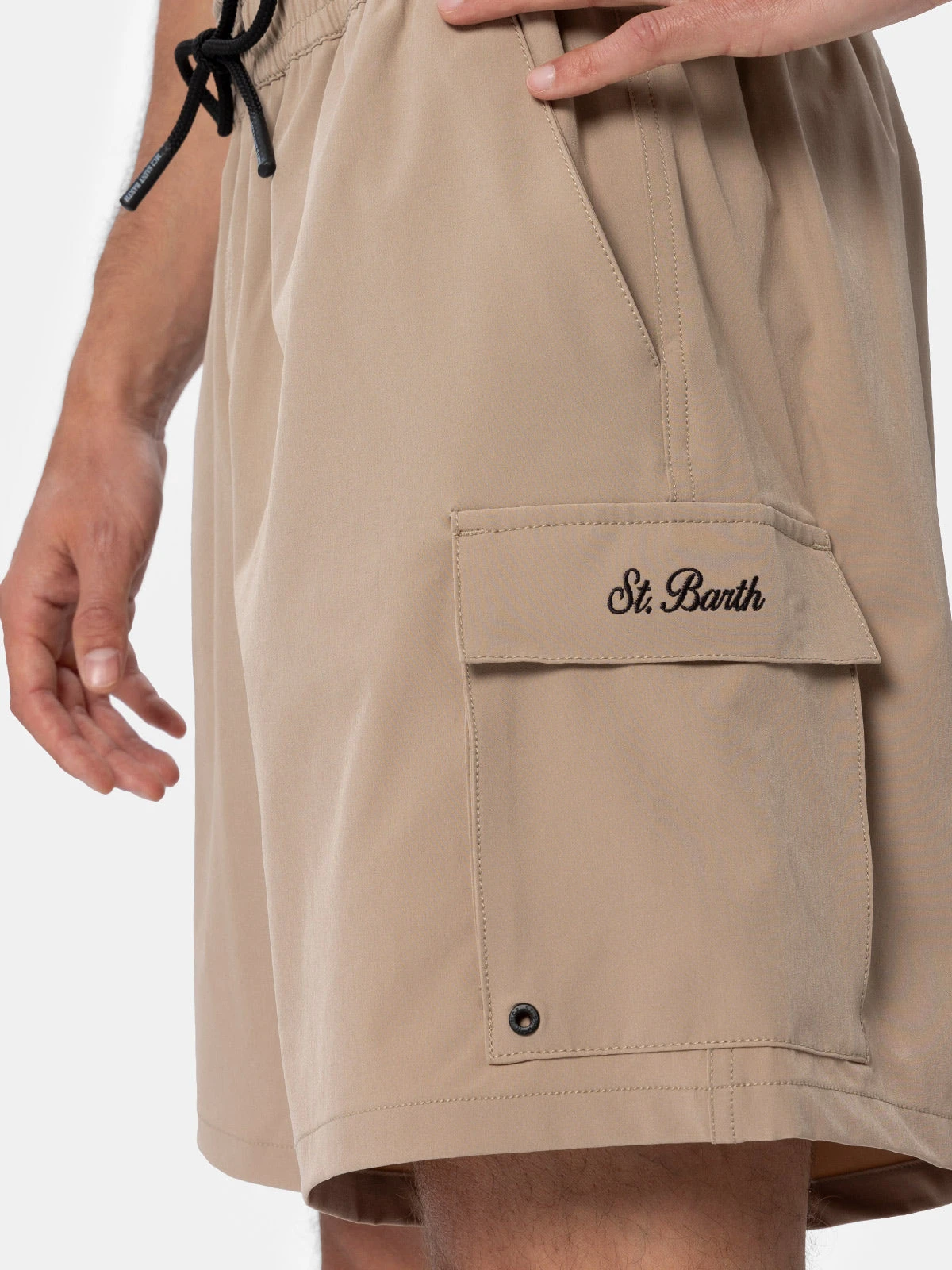 MC2 Saint Barth Beige Classic Stretch Comfort Travel Swim Shorts 5 MC2 Saint Barth Beige Classic Stretch Comfort Travel Swim Shorts - Image 3