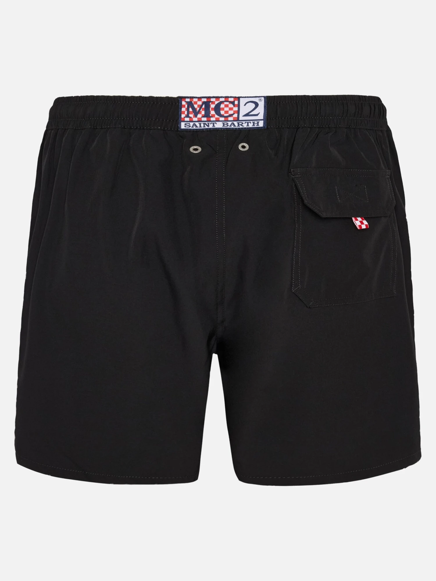 MC2 Saint Barth Black Comfort Swim Shortswith St. Barth Embroidery 4 MC2 Saint Barth Black Comfort Swim Shortswith St. Barth Embroidery - Image 2