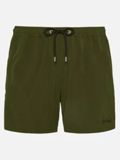 MC2 Saint Barth Military Green Comfort Swim Shortswith St. Barth Embroidery