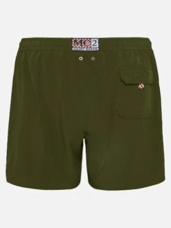 Alternative view of MC2 Saint Barth Military Green Comfort Swim Shortswith St. Barth Embroidery