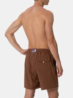 MC2 Saint Barth Brown Classic Stretch Comfort Swim Shorts 11 MC2 Saint Barth Brown Classic Stretch Comfort Swim Shorts -MC2 Saint Barth Store UID COM000703535F MAN SWIMSHORT BROWN SOLID COLOR 2
