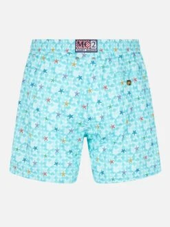 Alternative view of MC2 Saint Barth Man Stretch Fabric Comfort Swim Shorts With Sea Star Print