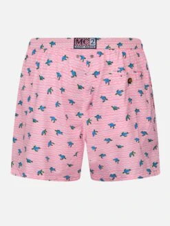 Alternative view of MC2 Saint Barth Comfort Light Classic Stretch Swim Shorts With Sea Turtles Print