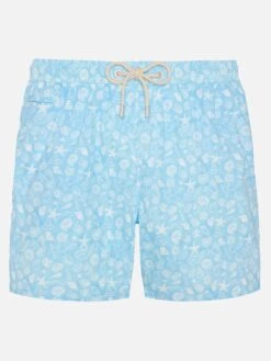 MC2 Saint Barth Comfort Light Swim Shorts With Shells Print