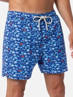 MC2 Saint Barth Comfort Light Classic Stretch Swim Shorts With Fishes Print 10 MC2 Saint Barth Comfort Light Classic Stretch Swim Shorts With Fishes Print -MC2 Saint Barth Store UID COM000903461F MAN SWIMSHORT BLUE 02