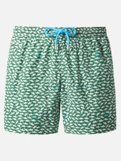 MC2 Saint Barth Comfort Light Swim Shorts With Sharks Print
