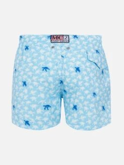 Alternative view of MC2 Saint Barth Comfort Light Swim Shorts With Turtle Print