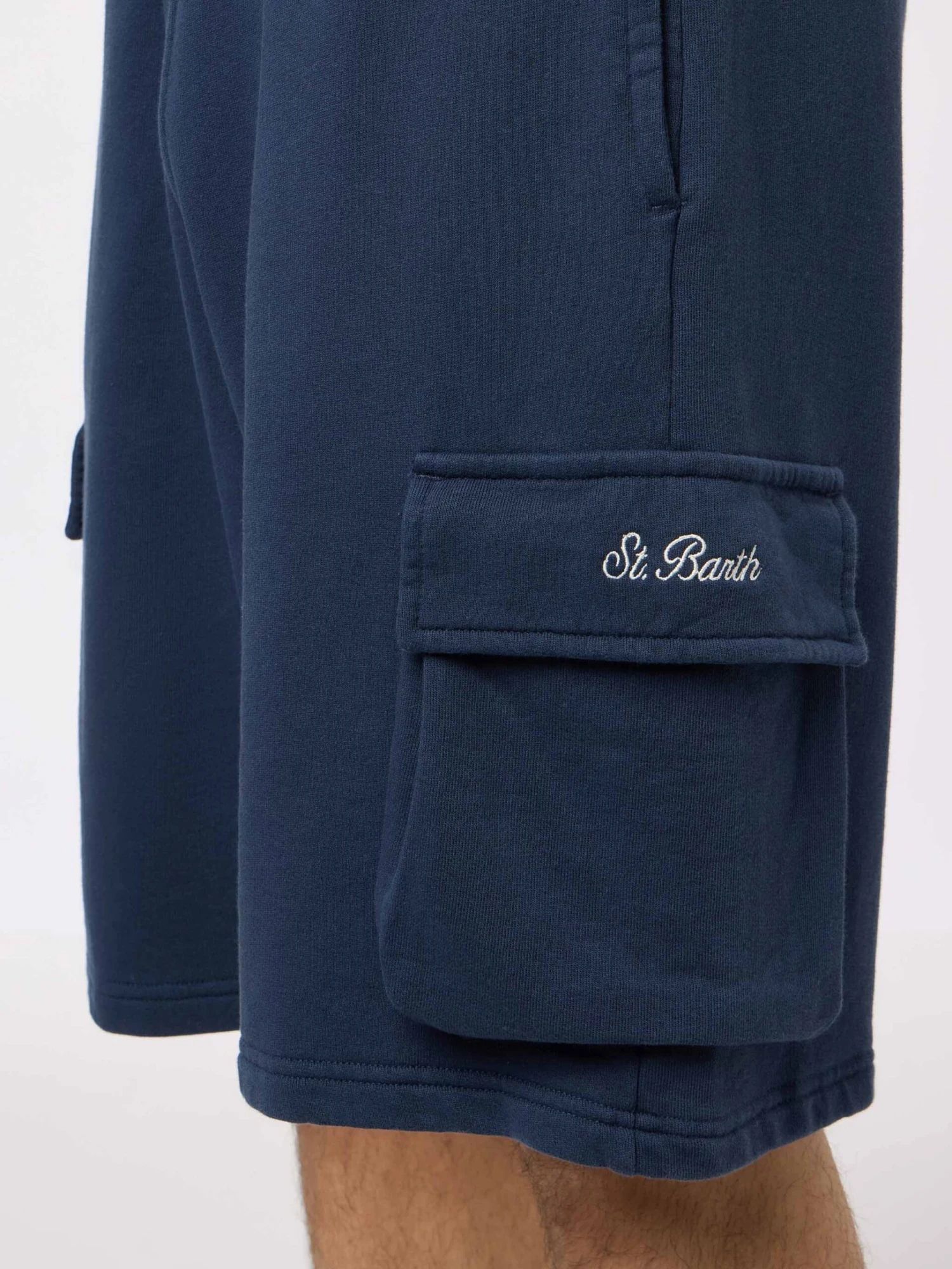 MC2 Saint Barth Man Navy Blue Cargo Short Pants Cargy 5 MC2 Saint Barth Man Navy Blue Cargo Short Pants Cargy - Image 3