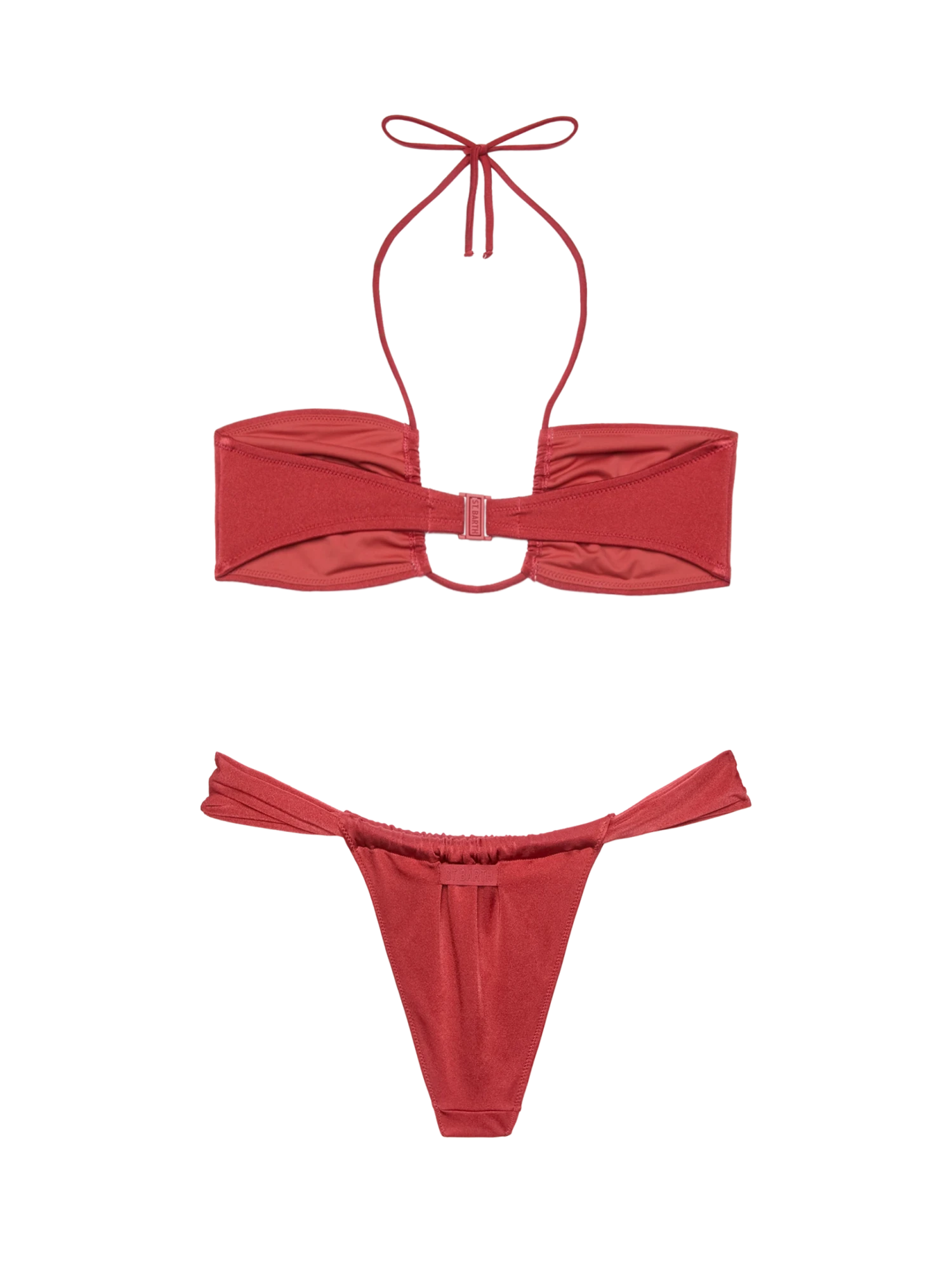 MC2 Saint Barth Noelle Shimmer Brick Red Cheekiest Swim Briefs - Dahlia Shimmer Brick Red Bandeau Top 5 MC2 Saint Barth Noelle Shimmer Brick Red Cheekiest Swim Briefs - Dahlia Shimmer Brick Red Bandeau Top - Image 3