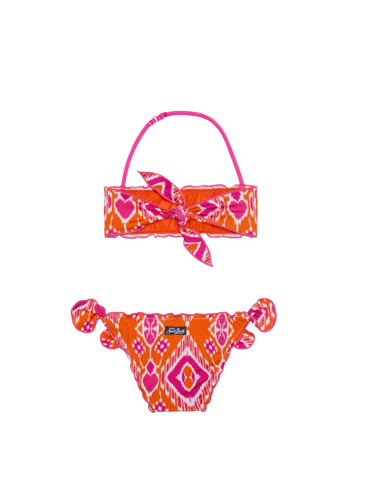 MC2 Saint Barth Girl Bandeau Bikini With Geometrical Print 4 MC2 Saint Barth Girl Bandeau Bikini With Geometrical Print - Image 2