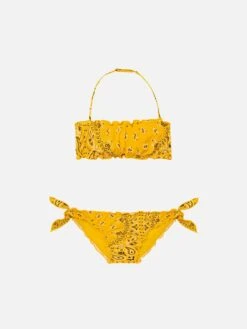 MC2 Saint Barth Girl Bandeau Bikini With Bandanna Print