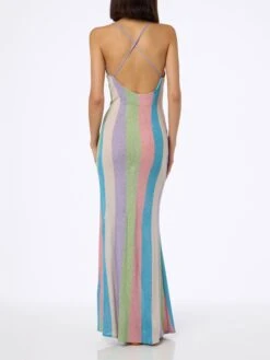 Alternative view of MC2 Saint Barth Woman Raschel Knit Striped Slip Dress Eydis