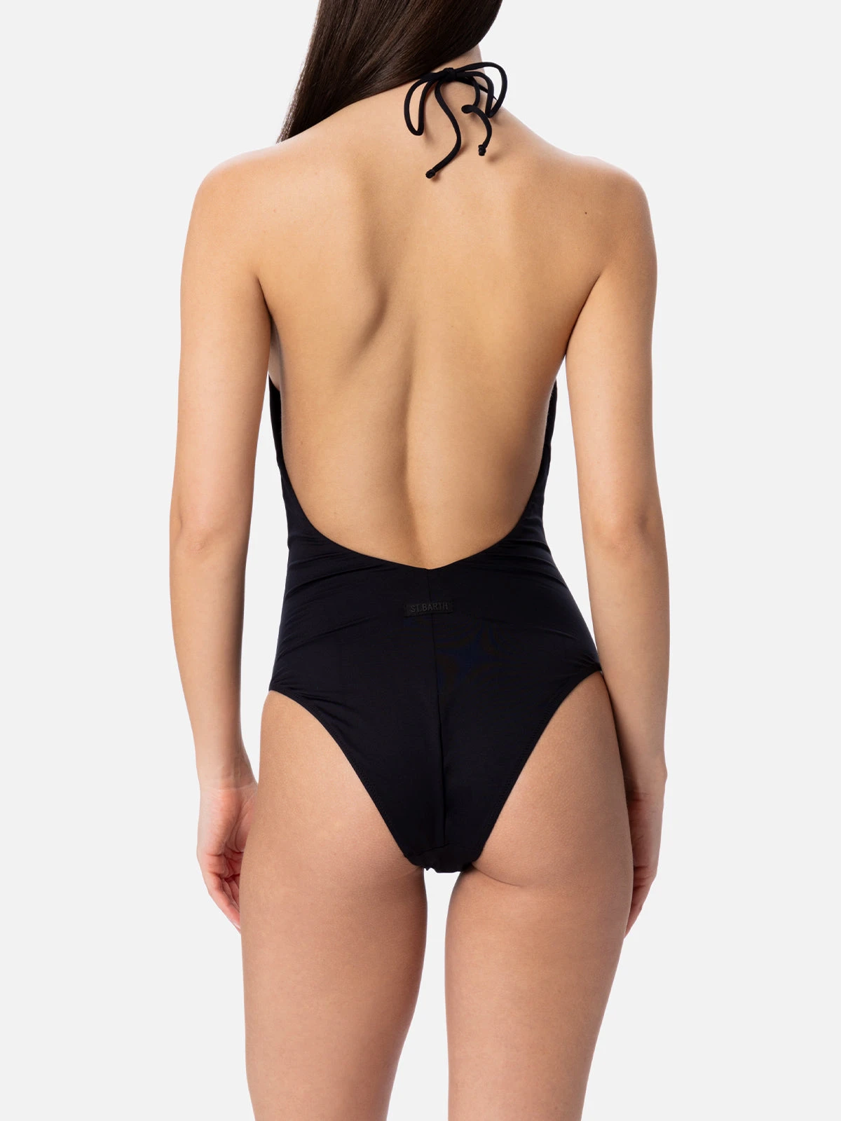 MC2 Saint Barth Woman Black Halter Neck One Piece Swimsuit 5 MC2 Saint Barth Woman Black Halter Neck One Piece Swimsuit - Image 3