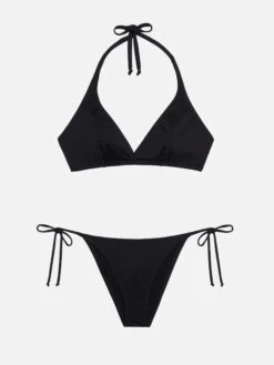 MC2 Saint Barth Marielle Black Classic Swim Briefs - Gaia Black Triangle Bralette Top