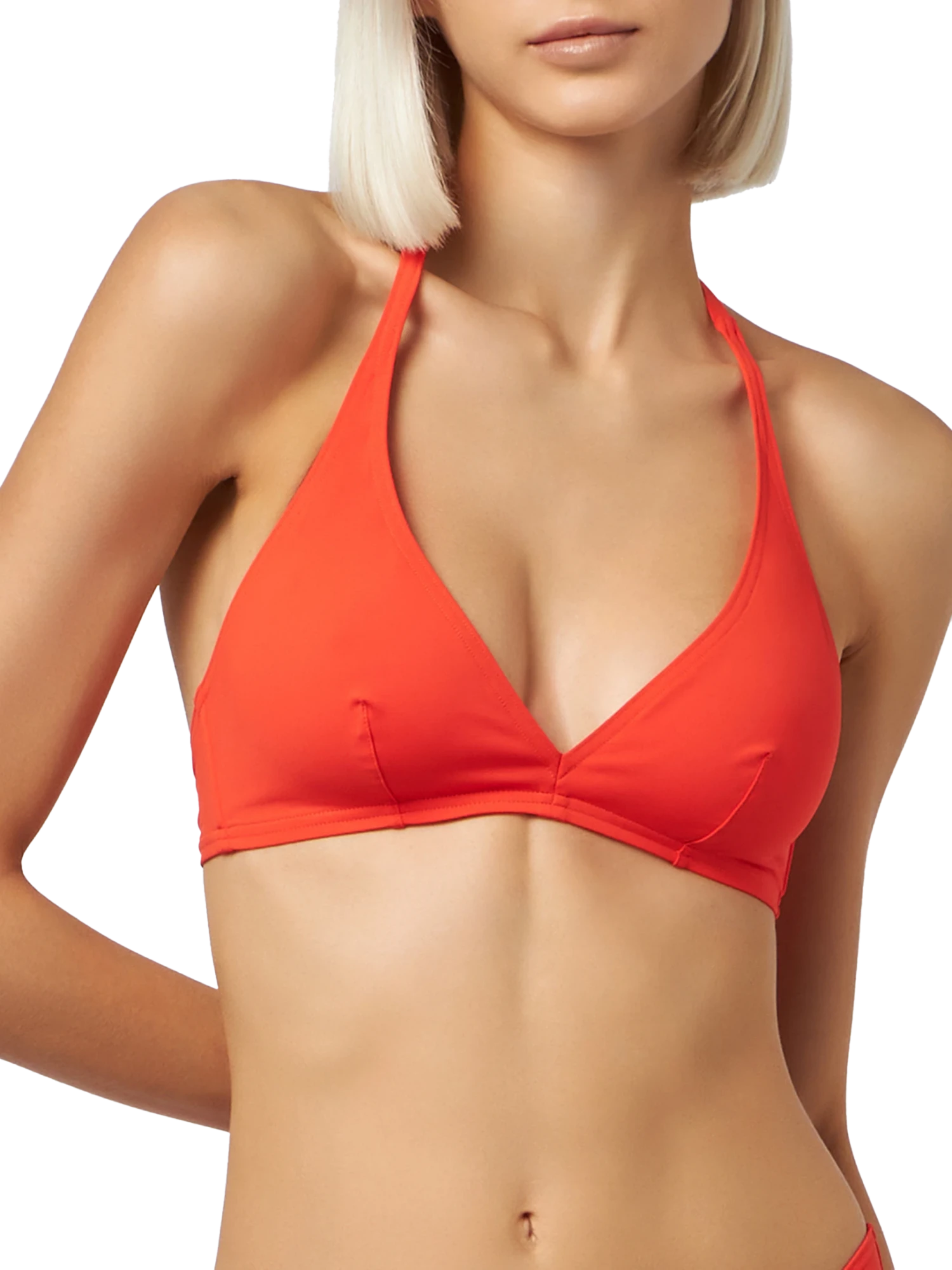 MC2 Saint Barth Woman Orange Triangle Bralette Bikini Gaia Maia 7 MC2 Saint Barth Woman Orange Triangle Bralette Bikini Gaia Maia - Image 5