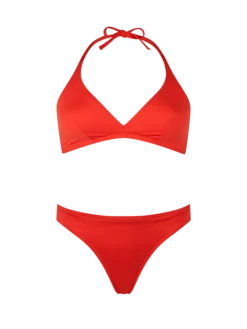 MC2 Saint Barth Woman Orange Triangle Bralette Bikini Gaia Maia