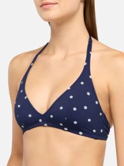 MC2 Saint Barth Fixed Triangle Bikini Gaia Maia With High-waist Swim Briefs And Polka Dots Print -MC2 Saint Barth Store UID GAI000106631H WOMAN TOPBIKINI BLUE POLKADOTS MC2 2