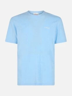 MC2 Saint Barth Man Light Blue Terry T-shirt Gary With St. Barth Embroidery 9 MC2 Saint Barth Man Light Blue Terry T-shirt Gary With St. Barth Embroidery -MC2 Saint Barth Store UID GAR000200930F MAN T SHIRT SKY 1