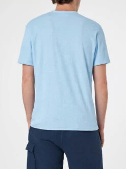 MC2 Saint Barth Man Light Blue Terry T-shirt Gary With St. Barth Embroidery 8 MC2 Saint Barth Man Light Blue Terry T-shirt Gary With St. Barth Embroidery -MC2 Saint Barth Store UID GAR000200930F MAN T SHIRT SKY 3