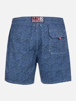 Alternative view of MC2 Saint Barth Man Mid-length Gustavia Swim-shorts With Emma & Georgina Print | MADE WITH LIBERTY FABRIC