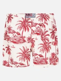 MC2 Saint Barth Mid-length Gustavia Swim-shorts With Toile De Jouy Print | AI CO-CREATED DESIGN BY RICKDICK - POWERED BY RED-EYE -MC2 Saint Barth Store UID GUS000102735H MAN SWIMSHORT WHITE AIBYRICKDICK 20250320160000 02