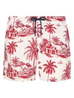 MC2 Saint Barth Mid-length Gustavia Swim-shorts With Toile De Jouy Print | AI CO-CREATED DESIGN BY RICKDICK - POWERED BY RED-EYE
