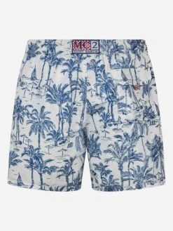 Alternative view of MC2 Saint Barth Mid-length Gustavia Swim-shorts With Toile De Jouy Print