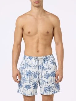 MC2 Saint Barth Mid-length Gustavia Swim-shorts With Toile De Jouy Print 8 MC2 Saint Barth Mid-length Gustavia Swim-shorts With Toile De Jouy Print -MC2 Saint Barth Store UID GUS000102774H MAN SWIMSHORT WHITE 3