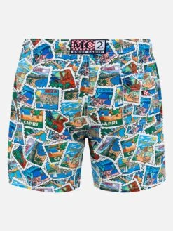 Alternative view of MC2 Saint Barth Mid-length Gustavia Swim-shorts With Postcard Print | ALESSANDRO ENRIQUEZ SPECIAL EDITION