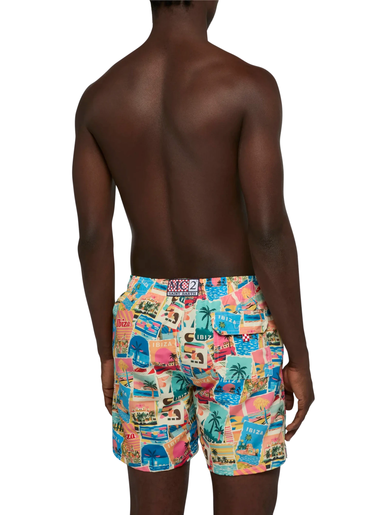 MC2 Saint Barth Mid-length Gustavia Swim-shorts With Ibiza Postcard Print | AI CO-CREATED DESIGN BY RICKDICK - POWERED BY RED-EYE 7 MC2 Saint Barth Mid-length Gustavia Swim-shorts With Ibiza Postcard Print | AI CO-CREATED DESIGN BY RICKDICK - POWERED BY RED-EYE - Image 5
