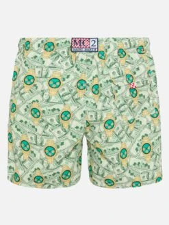 Alternative view of MC2 Saint Barth Mid-length Gustavia Swim-shorts With Watches Print