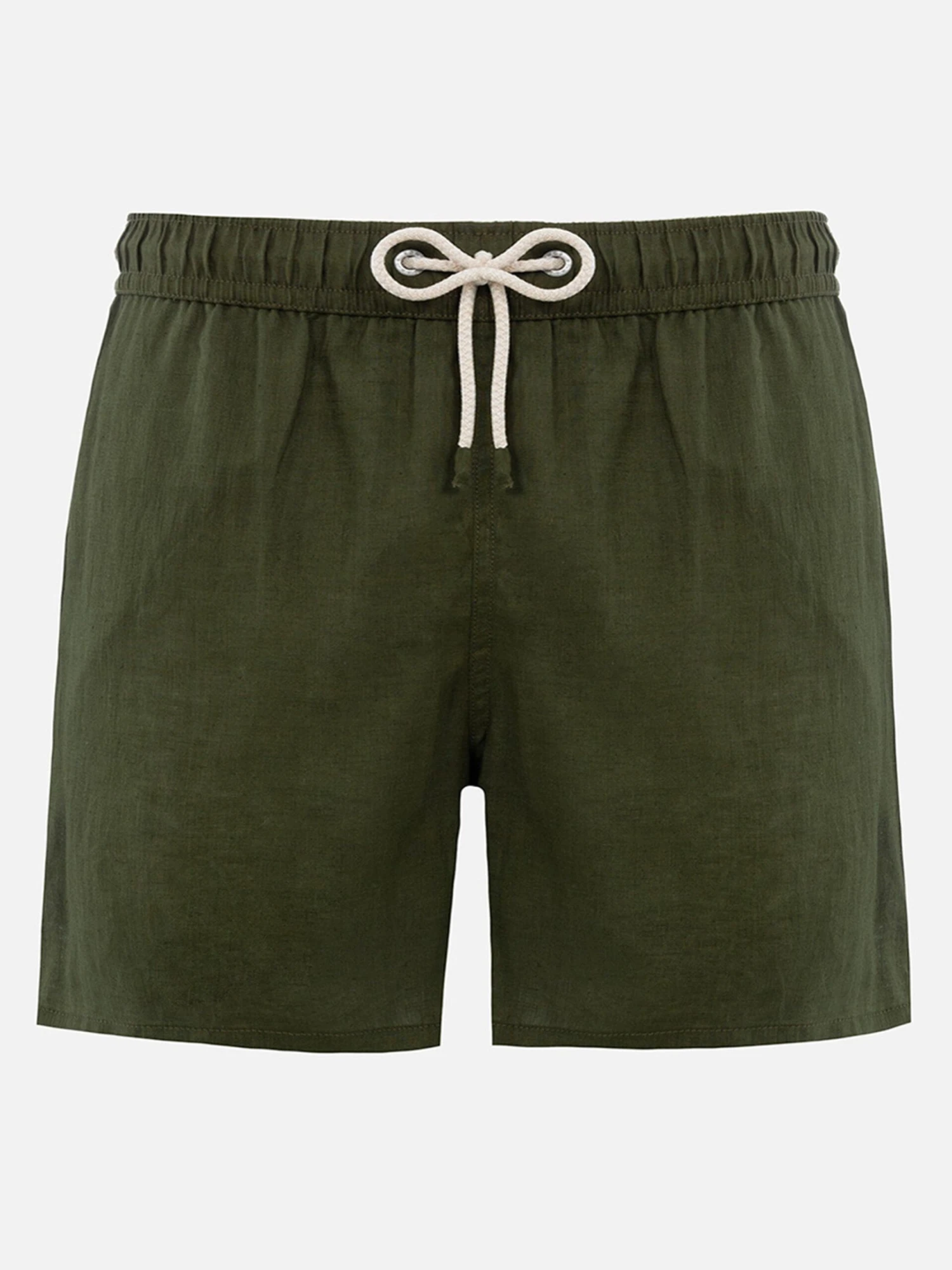 MC2 Saint Barth Mid-length Military Green Linen Swim-shorts Gustavia 3 MC2 Saint Barth Mid-length Military Green Linen Swim-shorts Gustavia